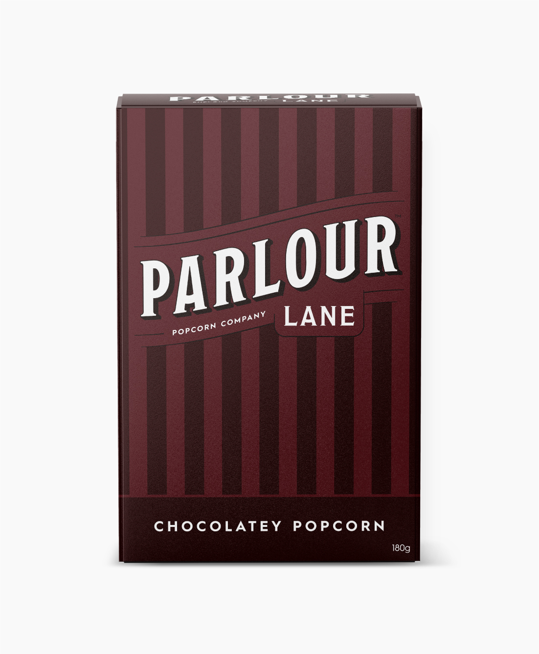 Parlour Lane Popcorn Package Design Chocolatey Popcorn